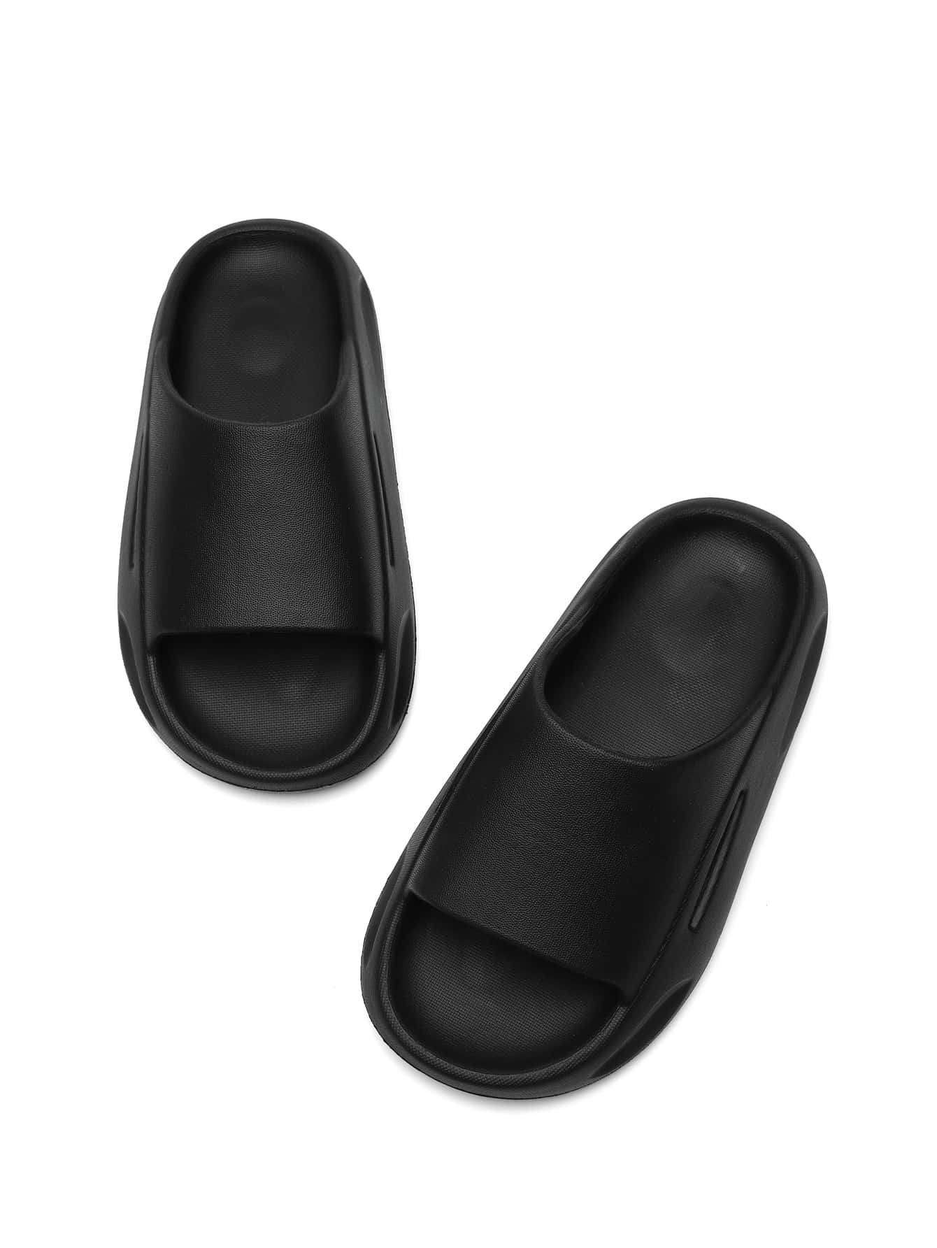 Kids' Classic Indoor & Outdoor Slippers, Anti-Slip & Durable, Black, Popular For Boys Black