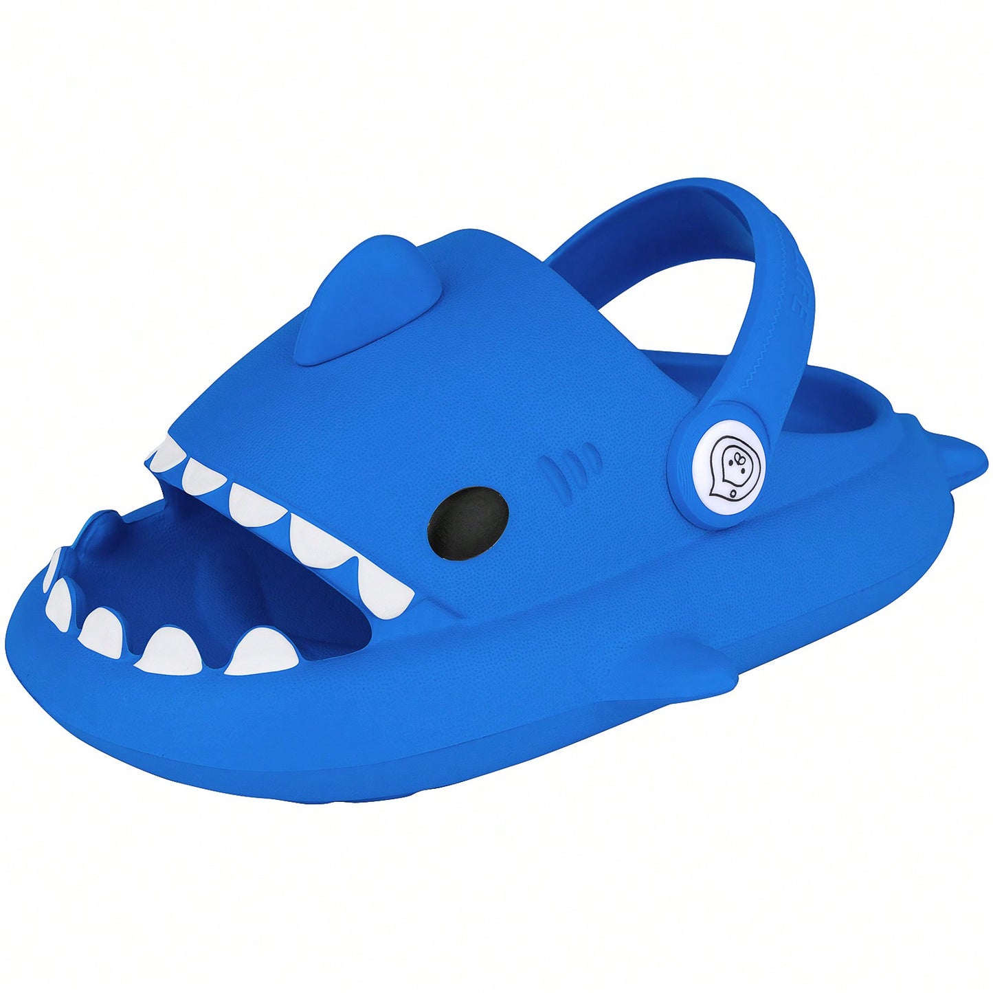 Kids Shark Cloud Slides | Toddler Boys Girls Shower Slippers | Baby Cute Cartoon Fish Clogs | Beach Pool Home Sandals | Quick Dry Non-Slip Blue
