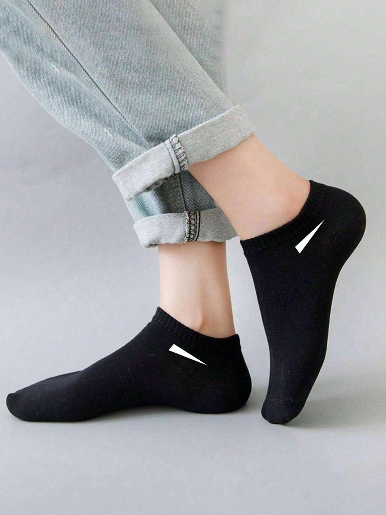 15pairs Minimalist Style Unisex Ankle Socks, For Gym Multicolor