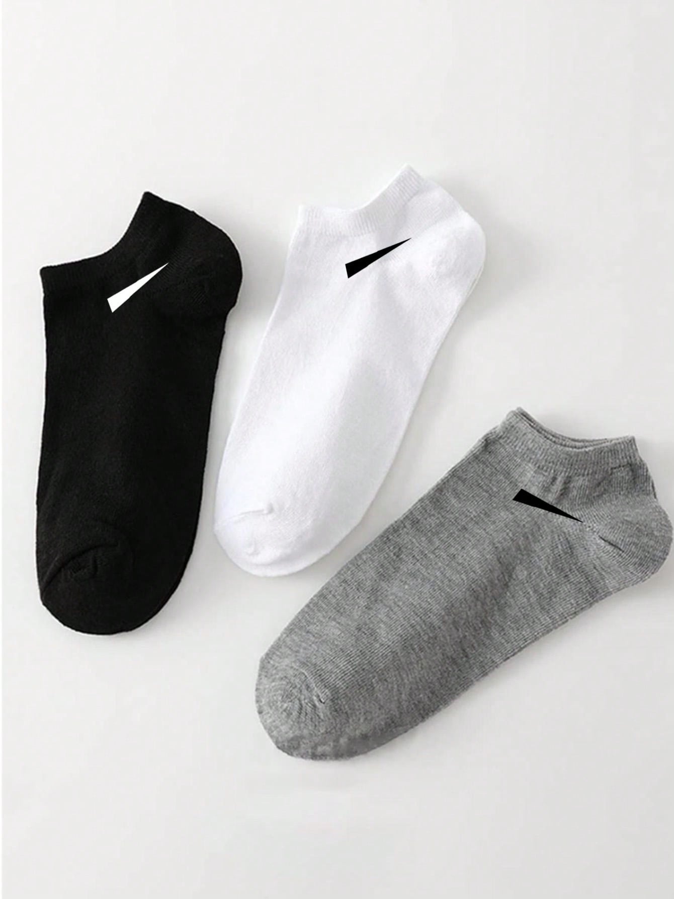 15pairs Minimalist Style Unisex Ankle Socks, For Gym Multicolor