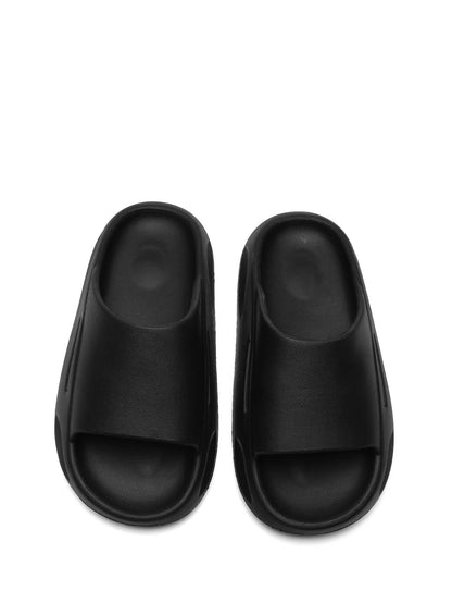 Kids' Classic Indoor & Outdoor Slippers, Anti-Slip & Durable, Black, Popular For Boys Black
