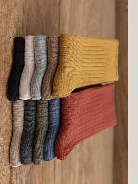 10 Pairs/set Women's Candy Colored Vertical Stripe Couple Socks, Size 35-43, 10 Colors Multicolor