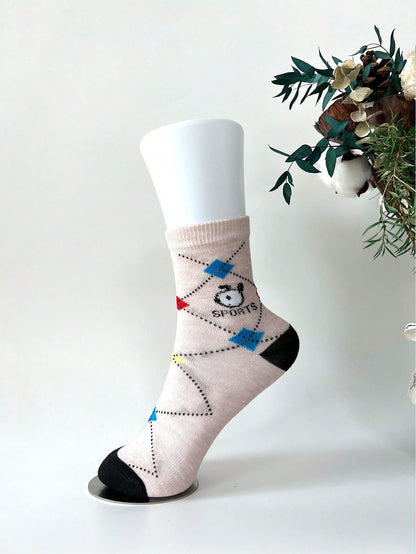 10pairs Random Delivery Mid-calf Socks, Spring/summer Cartoon Comic Pattern Sports Casual Socks For Students Multicolor