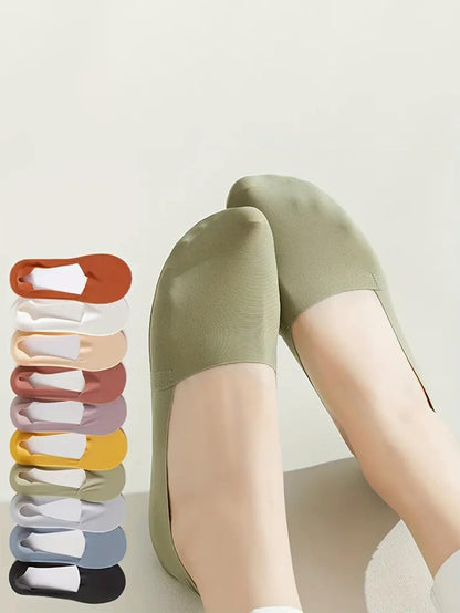 6 Pairs Solid Color Soft Lightweight No Show Socks For Women, Comfortable Low Cut Ankle Socks Multicolor