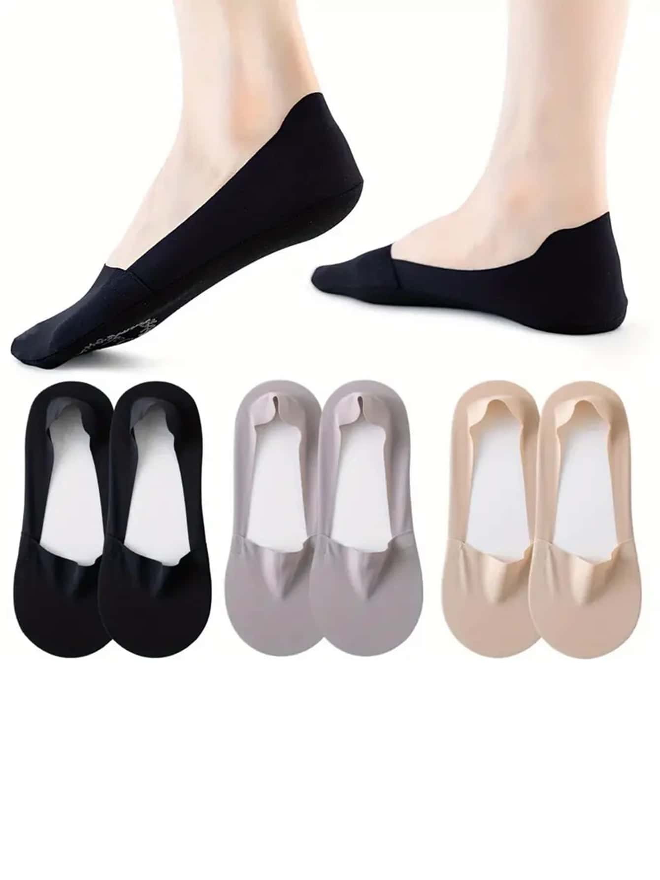6 Pairs Solid Color Soft Lightweight No Show Socks For Women, Comfortable Low Cut Ankle Socks Multicolor