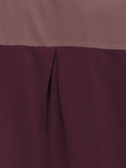 SHEIN LUNE Contrast Color Button Front Pocket Short Sleeve Shirt, Summer,Short Sleeve Tops Red Violet