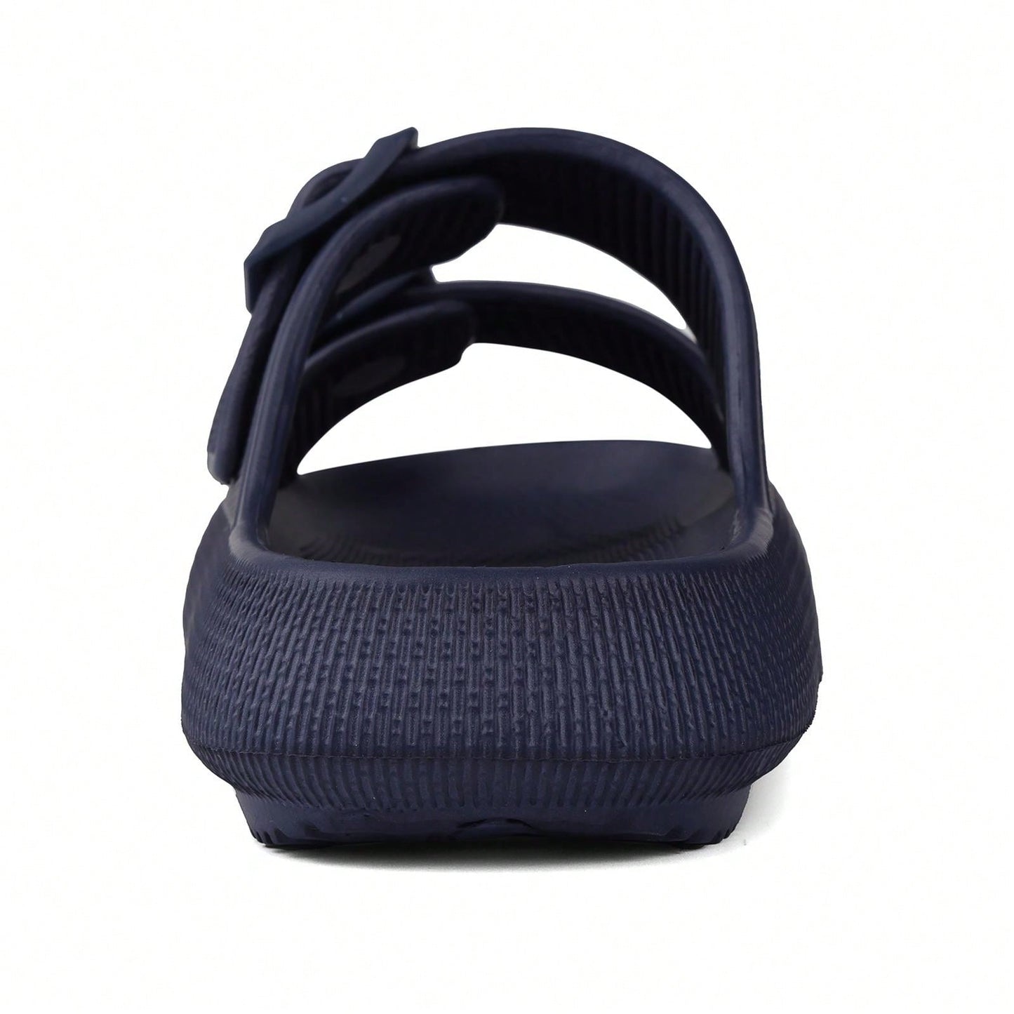 Kids Cloud Buckle Slides Boys Girls Slip On Sandals Youth Adjustable Flip Flops EVA Summer Slippers Beach Pool Shower Shoes deep blue