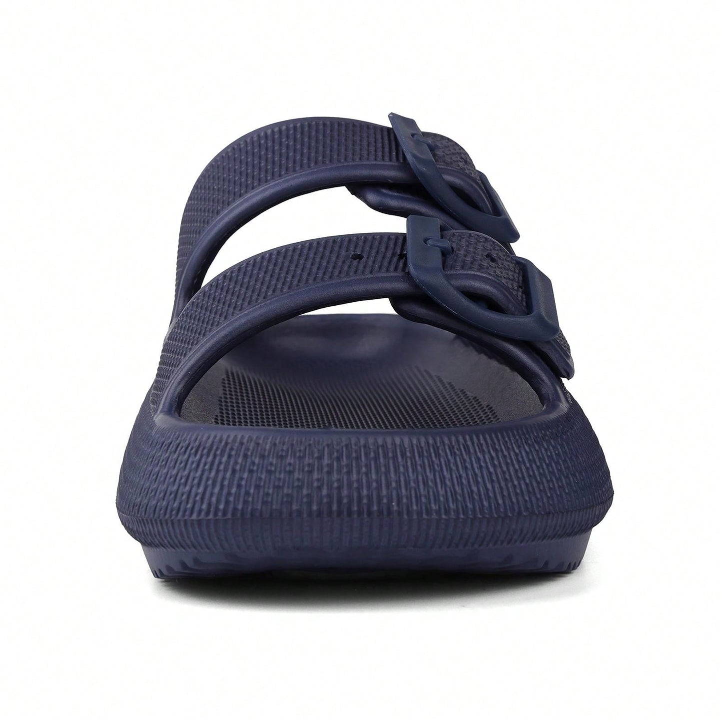 Kids Cloud Buckle Slides Boys Girls Slip On Sandals Youth Adjustable Flip Flops EVA Summer Slippers Beach Pool Shower Shoes deep blue