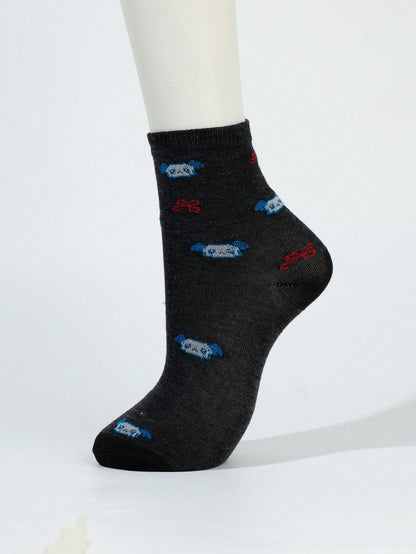 10pairs Random Delivery Mid-calf Socks, Spring/summer Cartoon Comic Pattern Sports Casual Socks For Students Multicolor